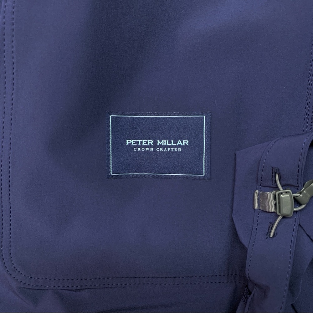 PETER MILLAR Contour Jacket — Full Zip Tailored Fit Windbreaker —  XL Navy Blue - Picture 6 of 9